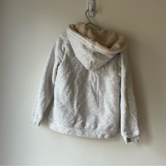 Carter’s Kids Sherpa Lined Zip Up Hoodie Gray Size 6/6X Cozy Fleece Jacket - Picture 8 of 8